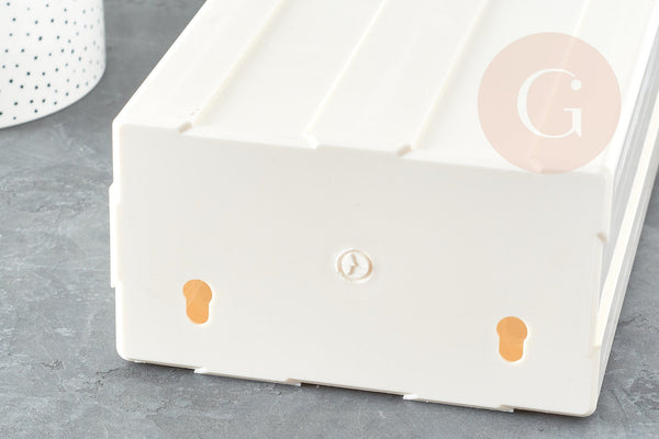 Boite rangement perles bijoux fournitures en plastique 1 tiroir 21cm, x1 (G9188)