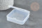 Boite rangement perles en plastique carrée 6.4cm, x1 (G0165)