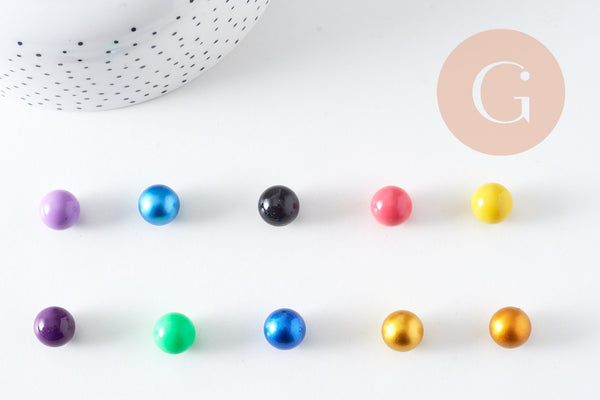 Bola carillon d'harmonie coloré 12mm, x1 (G7131)