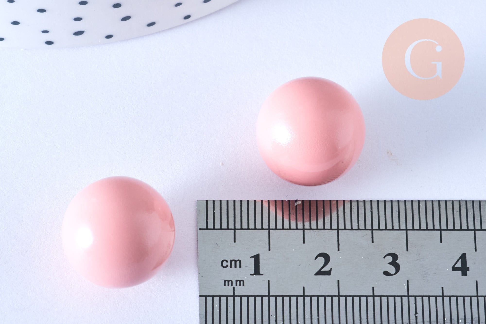 Bola carillon d'harmonie rose 16mm, x1 (G6606)