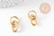 Boucle créole interchangeable acier 304 inoxydable doré maillon marin 25.5mm, la paire (G4849)