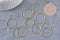 Boucles créoles laiton brut 25mm, x10 (G1906)