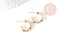 Boucles d'oreilles Créoles Bambou laiton doré 24mm, la paire (G9011)