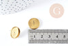 Boucles puce support Cabochon laiton brut 15mm,x2 (G8951)