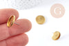 Boucles puce support Cabochon laiton brut 15mm,x2 (G8951)