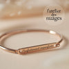 Bracelet Jonc en Acier Inoxydable 304 avec Message, x1 (ADN4)