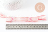 Bracelet brésilien tissé réglable rose /rose clair 15mm, x1 (G9559)
