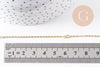 Bracelet chaine dorée forçat 16K 0.5microns 1.8mm/17cm, x1 (G5340)