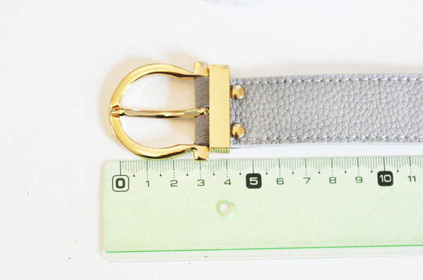 Bracelet cuir gris réglable boucle dorée,25.5mm, x1 (G2492)