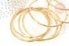 Bracelet jonc 3mm acier doré 63mm x1 (G7736)