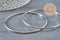 Brazalete liso de acero inoxidable 304, color platino, 65mm, x1 (G11150)