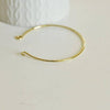 Bracelet jonc réglable laiton doré finition boucle 16k 57mm, x1 (G10175)