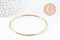 Bracelet jonc tibétain 2mm acier 201 inoxydable doré 66mm x1 (G9801)