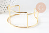 Bracelet manchette jonc réglable laiton 18k 51mm, x1 (G5261)