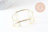 Bracelet manchette jonc réglable laiton 18k 51mm, x1 (G5261)