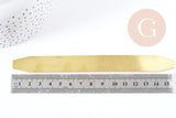 Bracelet manchette laiton brut à former 15x155mm, bracelet à estamper x1 (G8318)