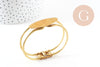 Bracelet manchette ressort laiton brut 47x60mm, x1 (G2710)