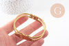 Bracelet manchette ressort laiton brut 47x60mm, x1 (G2710)