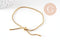 Bracelet réglable chaine serpent fermoir frein acier 304 inoxydable doré IP 14k 2mm/ 27cm, x1 (G5496)