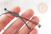 Bracelet réglable cordon ciré noir or acier 304 inoxydable 13-14cm, x1 (G9267)