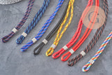 Adjustable polyester cord bracelet, platinum zamak anchor 21.5cm, x1 VALID