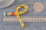 Adjustable polyester cord bracelet, platinum zamak anchor 21.5cm, x1 VALID