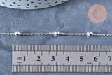 Bracelet satellite argent 925 massif 18cm, x1 (G8337)