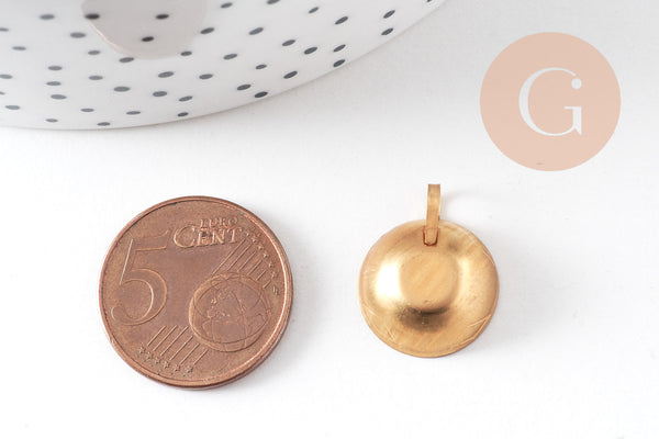 Breloque Tasse 3D laiton, x 2, (G7526)