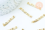 Breloque Verseau laiton doré 18k,sans nickel,création bijoux astrologique, pendentif horoscope,25.5mm, x1 (G6044)