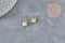 Breloque cadenas en acier 304 inoxydable 11mm,fourniture acier inoxydable pour création bijoux, x2 (G2611)
