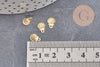 Breloque coquillage acier 304 inoxydable doré 14k 7.5mm, Pendentif coquillage sans nickel, x10 (G6014)