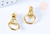 Breloque main poing laiton doré 28mm,Pendentif pour création de bijoux, x1 G7125