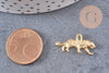 Breloque tigre zamac doré 18k, breloque félin sans nickel, pendentif panthère ,16mm x2 (G5661)