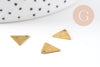 Breloque triangle 1 trou laiton brut pendentif sans nickel, pendentif géométrique,9mm, x50 (8.8gr) (G2481)