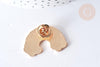 Broche arc-en-ciel zamac doré 23x33mm, x1 (G7846)