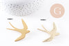 Broche hirondelle acier 316 inoxydable doré 52mm, x1 (G9606)