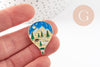 Broche pin's Montgolfière dorée 29.5mm, x1 (G9310)