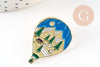 Broche pin's Montgolfière dorée 29.5mm, x1 (G9310)
