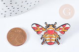 Broche pin's abeille insecte ailé émaillé 40mm, x1 (G8503)