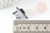 Broche pins avion en papier coeur émaillé blanc rouge 22.5mm,broche customisation vêtement x1 G9299