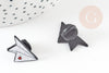 Broche pins avion en papier coeur émaillé blanc rouge 22.5mm,broche customisation vêtement x1 (G9299)