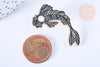 Broche pins carpe koi émail noir doré émail 38.5x23mm,broche dorée,décoration veste, x1 G6623