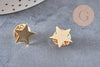 Broche pin's étoile laiton doré 14mm, x1 (G10551)