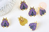 Broche pin's insecte ailé mystique doré émaillé,broche dorée,décoration veste, 27x21mm,x1 (G5549)