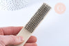 Brosse métallique nettoyage bijoux en bois et acier inoxydable 20 mm, x1 (G7065)