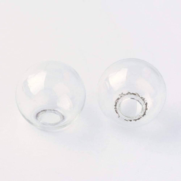 Bulle verre pour créations pendentif 14mm, x2 (G5369)