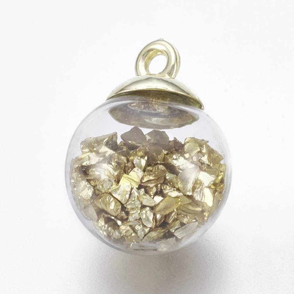Bulle verre pour créations pendentif 14mm, x2 (G5369)