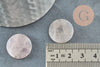 Cabochon disque quartz rose naturel 20mm, x1 (G9961)