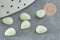 Cabochon goutte phosphorescent 8x6mm,bijou pierre, cabochon goutte luminescent, cabochon synthése, x1 G3139