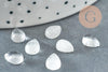 Cabochon goutte quartz naturel 8x6mm, x1 (G2268)